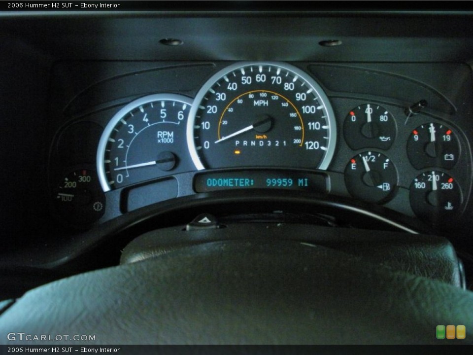 Ebony Interior Gauges for the 2006 Hummer H2 SUT #50715115