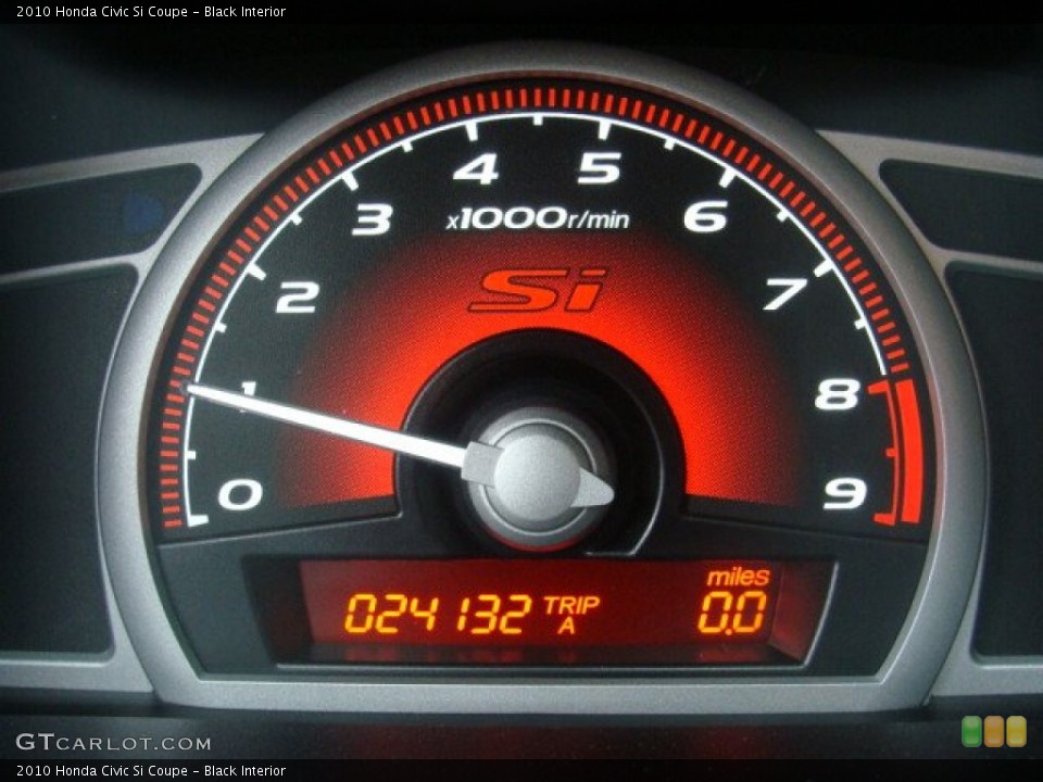 Black Interior Gauges for the 2010 Honda Civic Si Coupe #50715688