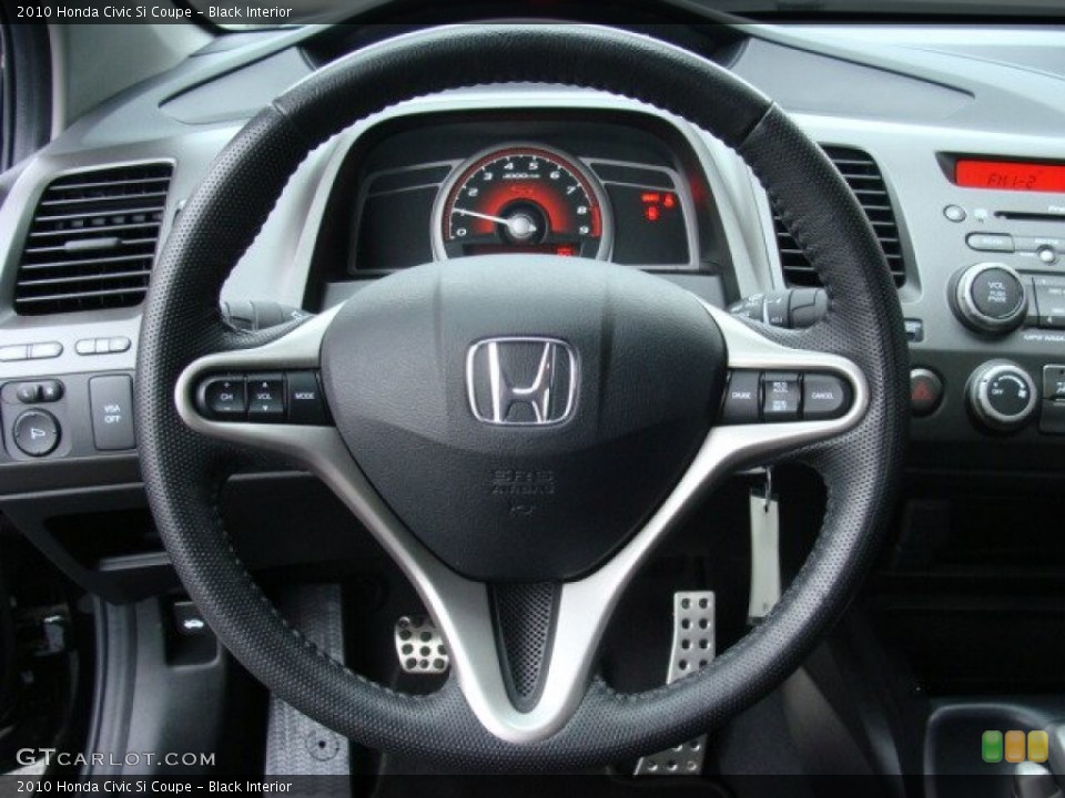 Black Interior Steering Wheel for the 2010 Honda Civic Si Coupe #50715700