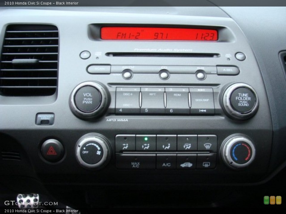 Black Interior Controls for the 2010 Honda Civic Si Coupe #50715712