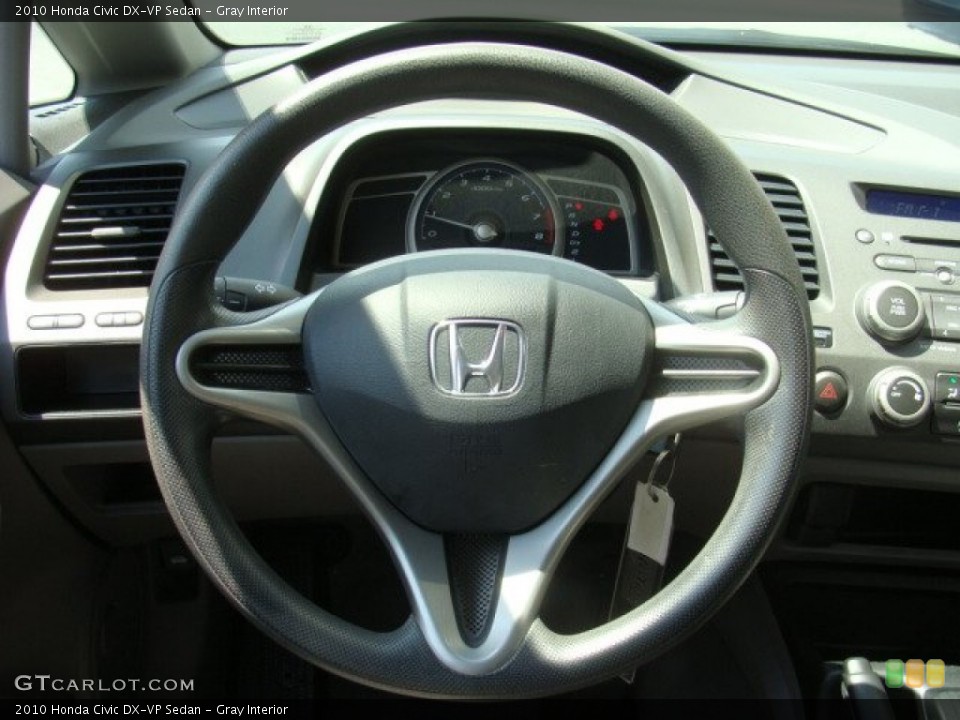 Gray Interior Steering Wheel for the 2010 Honda Civic DX-VP Sedan #50716402