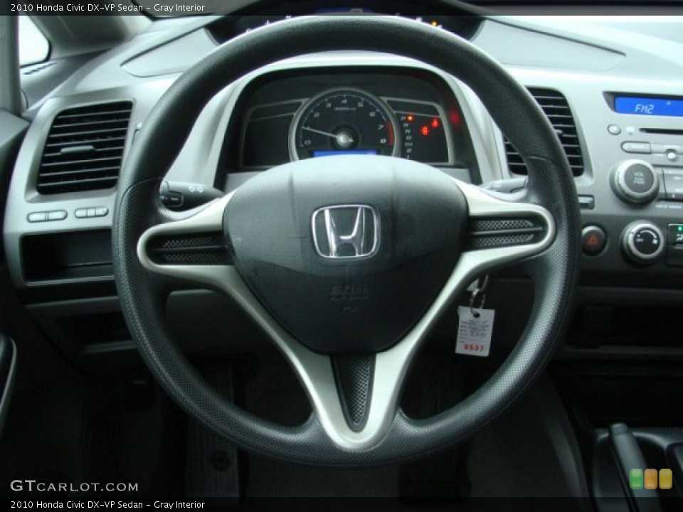 Gray Interior Steering Wheel for the 2010 Honda Civic DX-VP Sedan #50716915