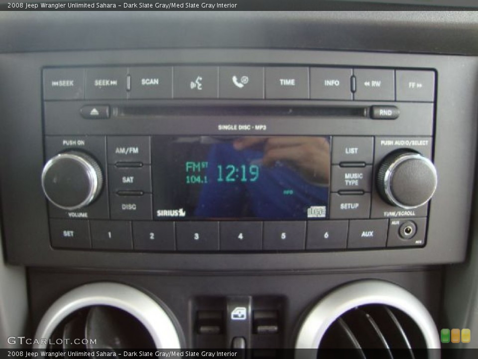 Dark Slate Gray/Med Slate Gray Interior Controls for the 2008 Jeep Wrangler Unlimited Sahara #50722978