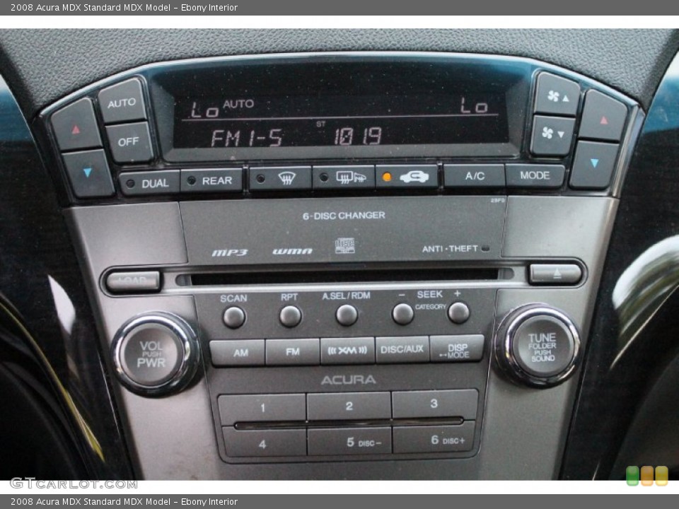 Ebony Interior Controls for the 2008 Acura MDX  #50724651