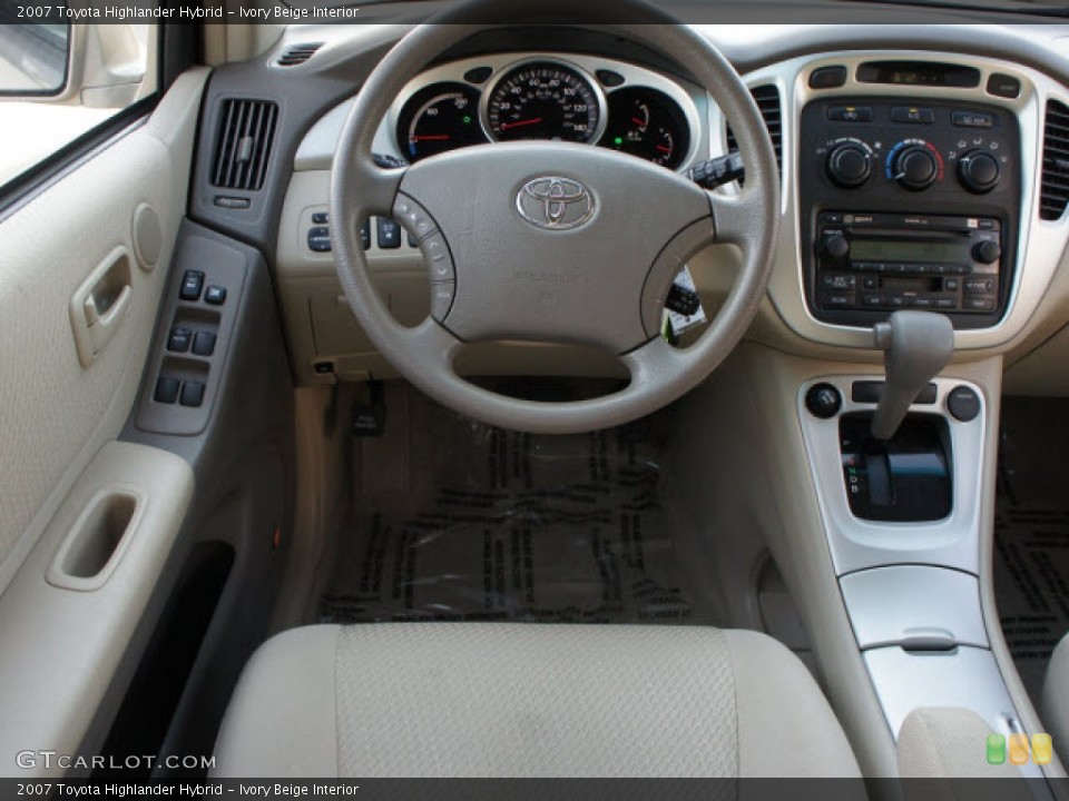 Ivory Beige Interior Dashboard for the 2007 Toyota Highlander Hybrid #50728205