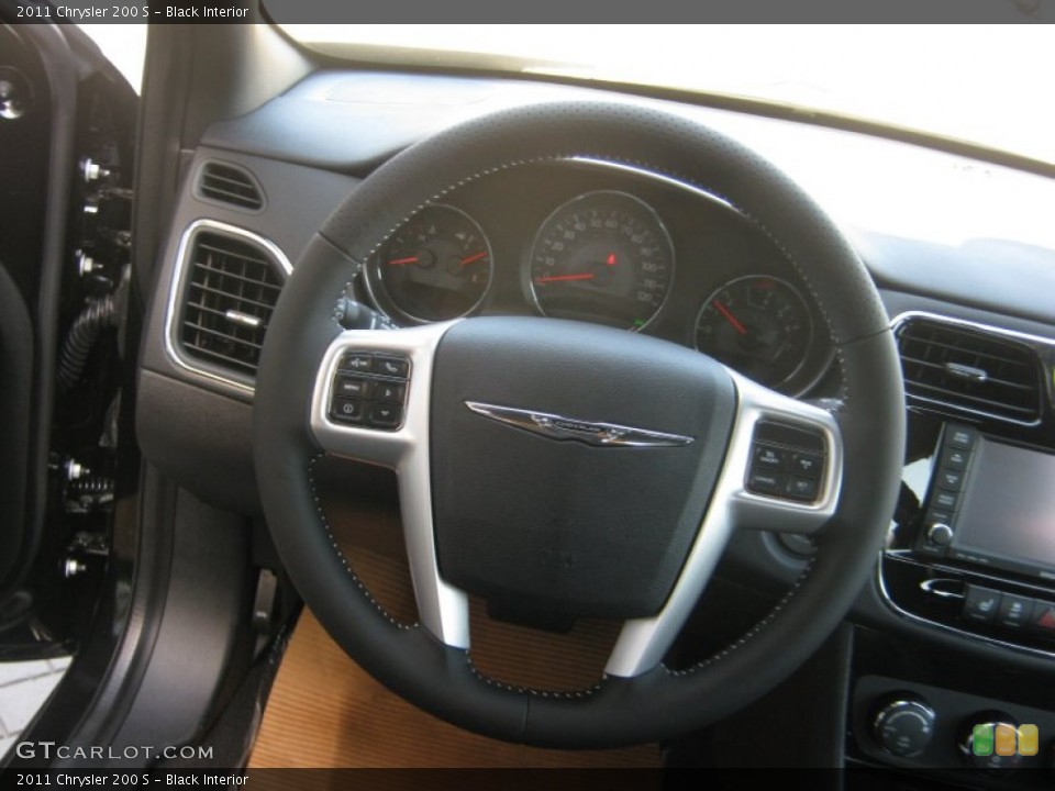 Black Interior Steering Wheel for the 2011 Chrysler 200 S #50732022