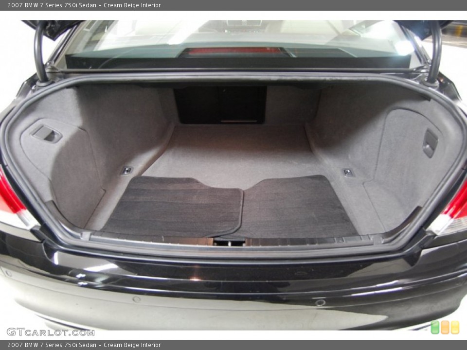 Cream Beige Interior Trunk for the 2007 BMW 7 Series 750i Sedan #50732198