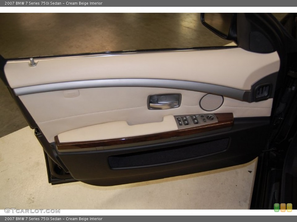 Cream Beige Interior Door Panel for the 2007 BMW 7 Series 750i Sedan #50732379