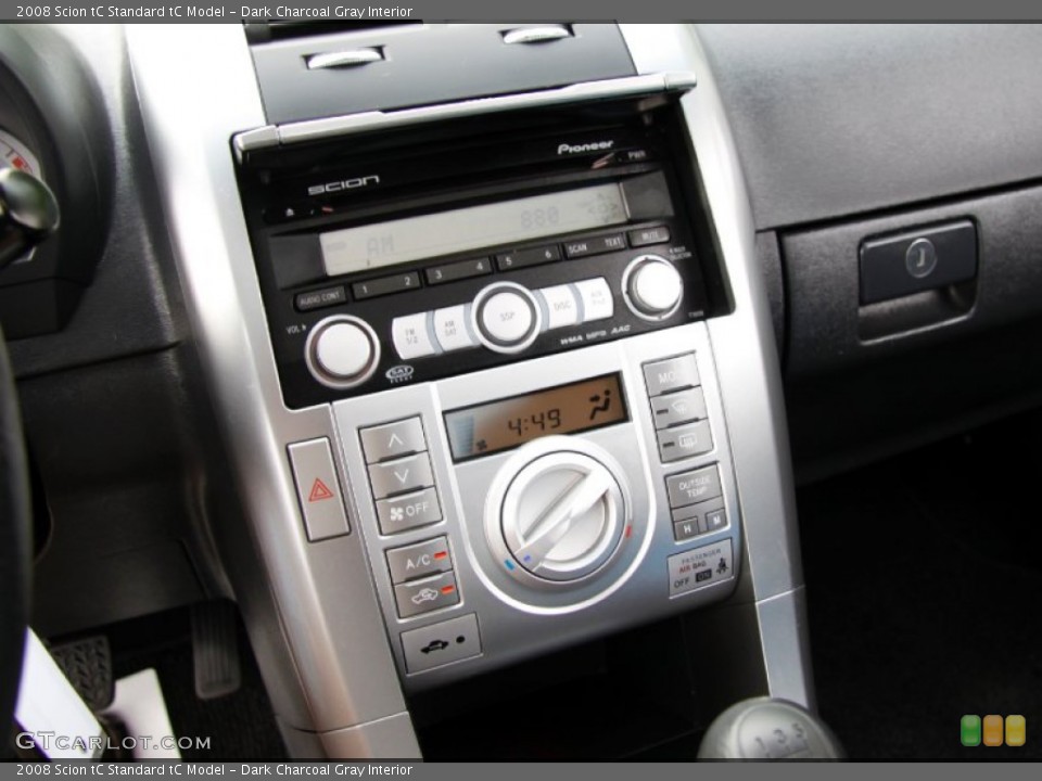 Dark Charcoal Gray Interior Controls for the 2008 Scion tC  #50735148