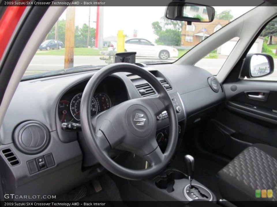 Black Interior Dashboard for the 2009 Suzuki SX4 Crossover Technology AWD #50736744