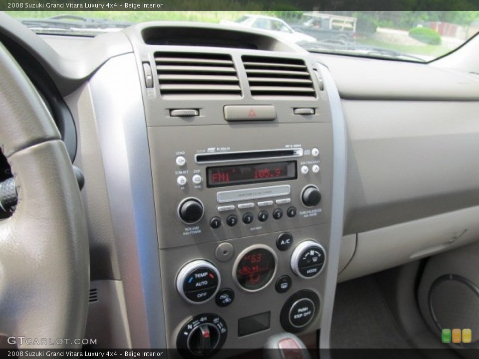 Beige Interior Controls for the 2008 Suzuki Grand Vitara Luxury 4x4 #50737671