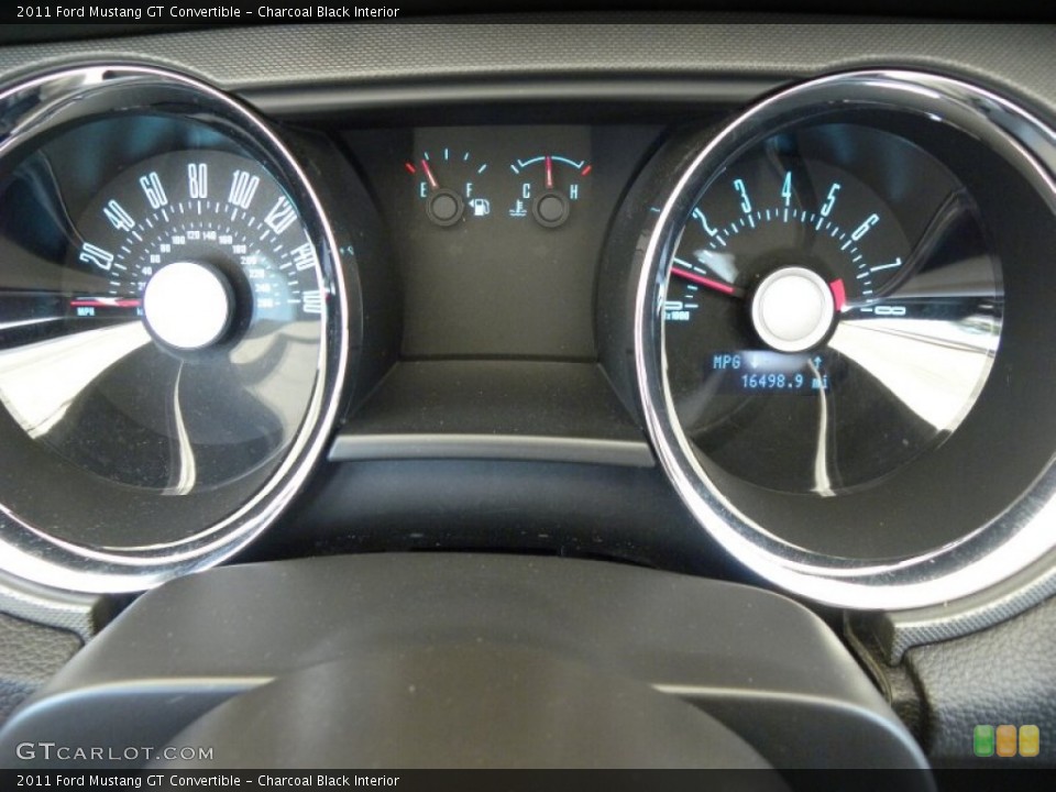 Charcoal Black Interior Gauges for the 2011 Ford Mustang GT Convertible #50739189