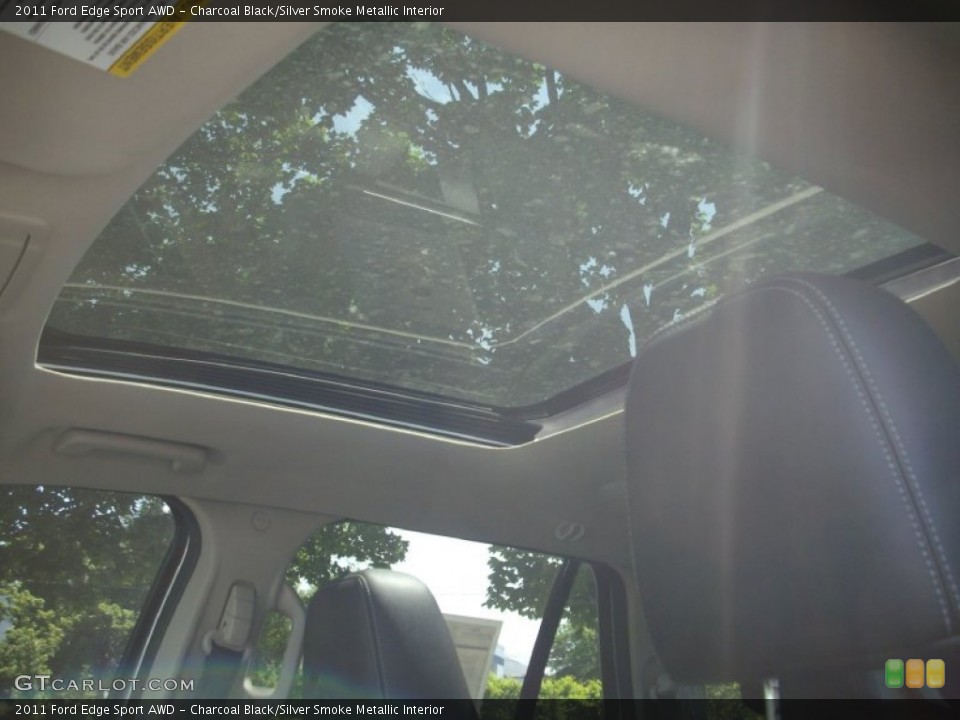 Charcoal Black/Silver Smoke Metallic Interior Sunroof for the 2011 Ford Edge Sport AWD #50750253