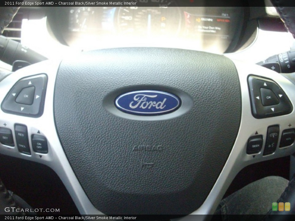 Charcoal Black/Silver Smoke Metallic Interior Controls for the 2011 Ford Edge Sport AWD #50750283