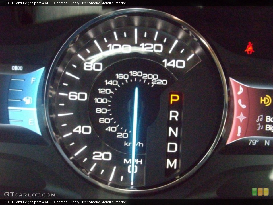 Charcoal Black/Silver Smoke Metallic Interior Gauges for the 2011 Ford Edge Sport AWD #50750388