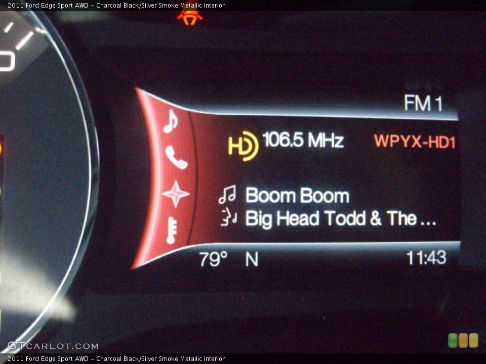 Charcoal Black/Silver Smoke Metallic Interior Gauges for the 2011 Ford Edge Sport AWD #50750406