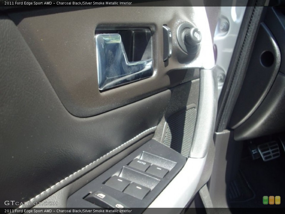 Charcoal Black/Silver Smoke Metallic Interior Controls for the 2011 Ford Edge Sport AWD #50750454