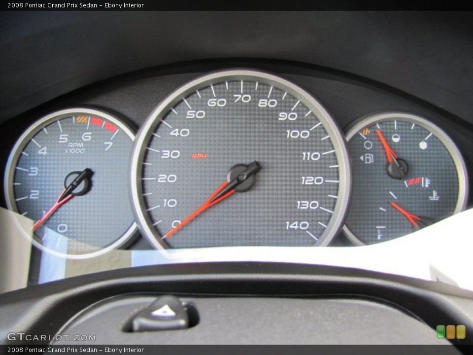 Ebony Interior Gauges for the 2008 Pontiac Grand Prix Sedan #50751312