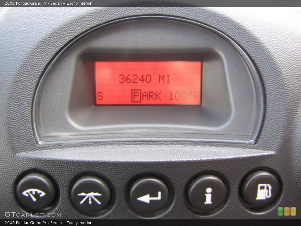 Ebony Interior Controls for the 2008 Pontiac Grand Prix Sedan #50751321