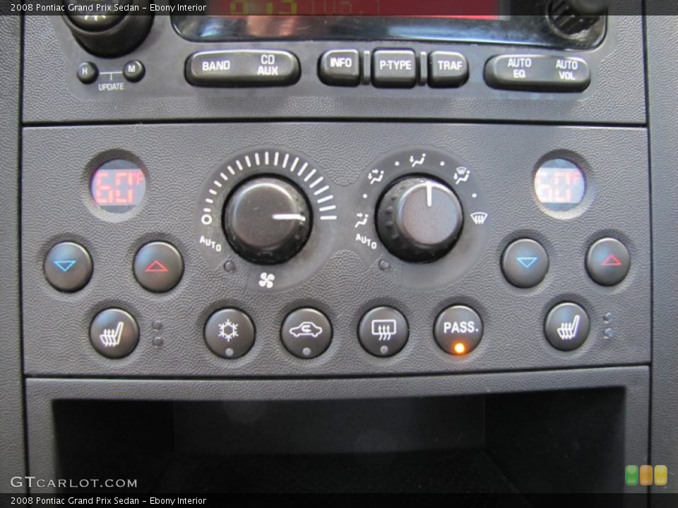 Ebony Interior Controls for the 2008 Pontiac Grand Prix Sedan #50751489