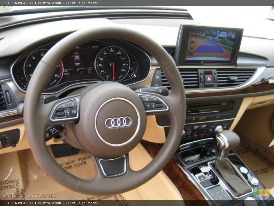 Velvet Beige Interior Dashboard for the 2012 Audi A6 3.0T quattro Sedan #50752596