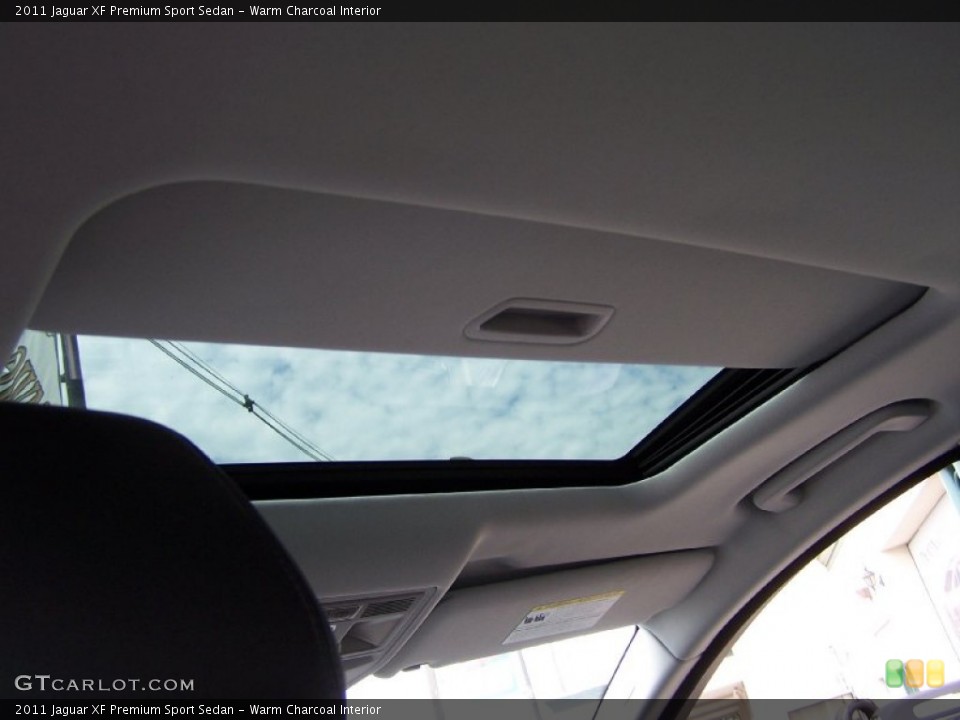 Warm Charcoal Interior Sunroof for the 2011 Jaguar XF Premium Sport Sedan #50753167