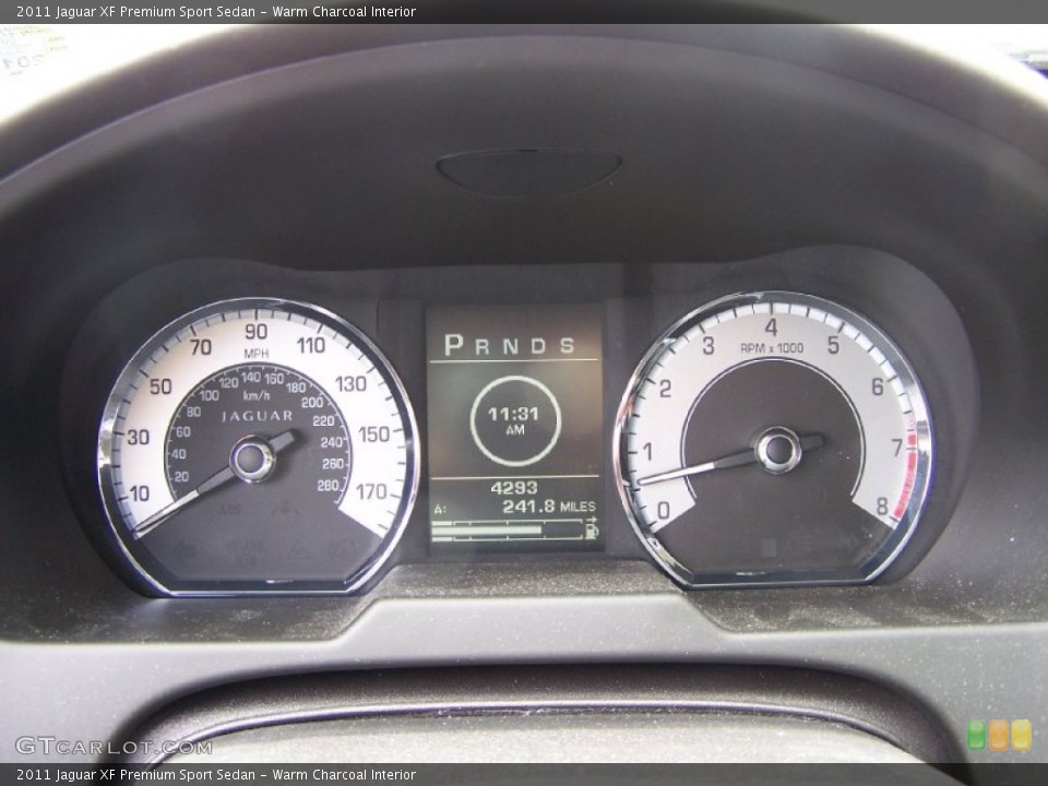 Warm Charcoal Interior Gauges for the 2011 Jaguar XF Premium Sport Sedan #50753358