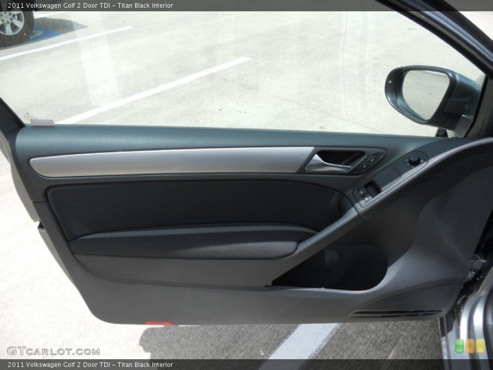Titan Black Interior Door Panel for the 2011 Volkswagen Golf 2 Door TDI #50754378