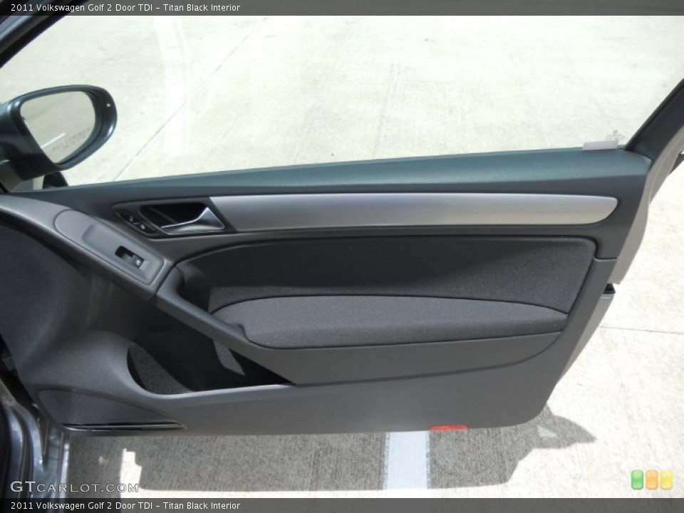 Titan Black Interior Door Panel for the 2011 Volkswagen Golf 2 Door TDI #50754414