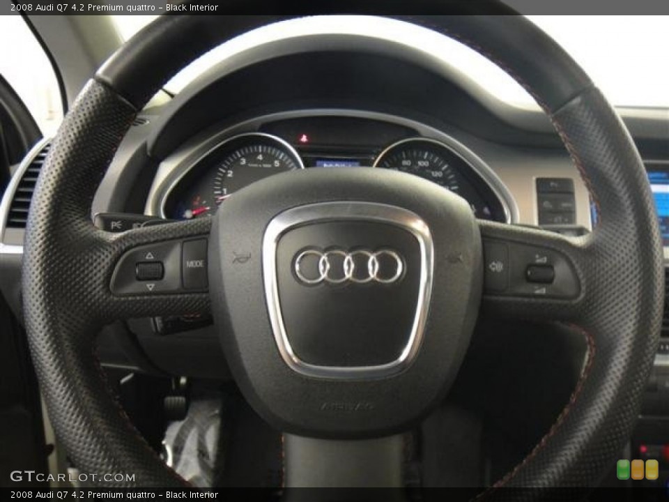 Black Interior Steering Wheel for the 2008 Audi Q7 4.2 Premium quattro #50754996