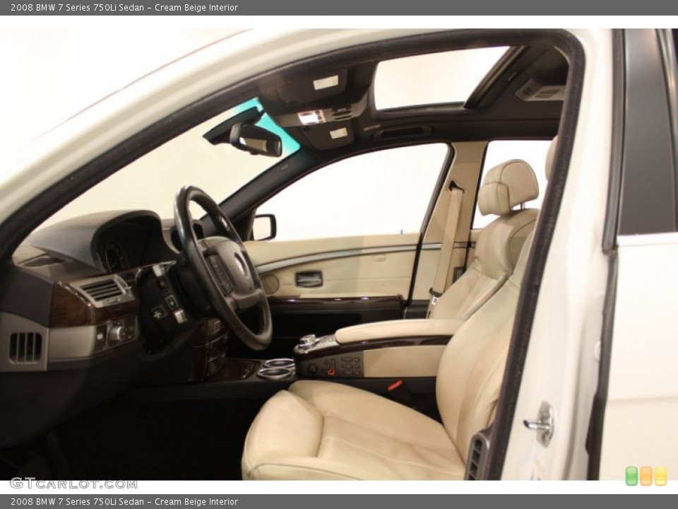 Cream Beige Interior Photo for the 2008 BMW 7 Series 750Li Sedan #50758886
