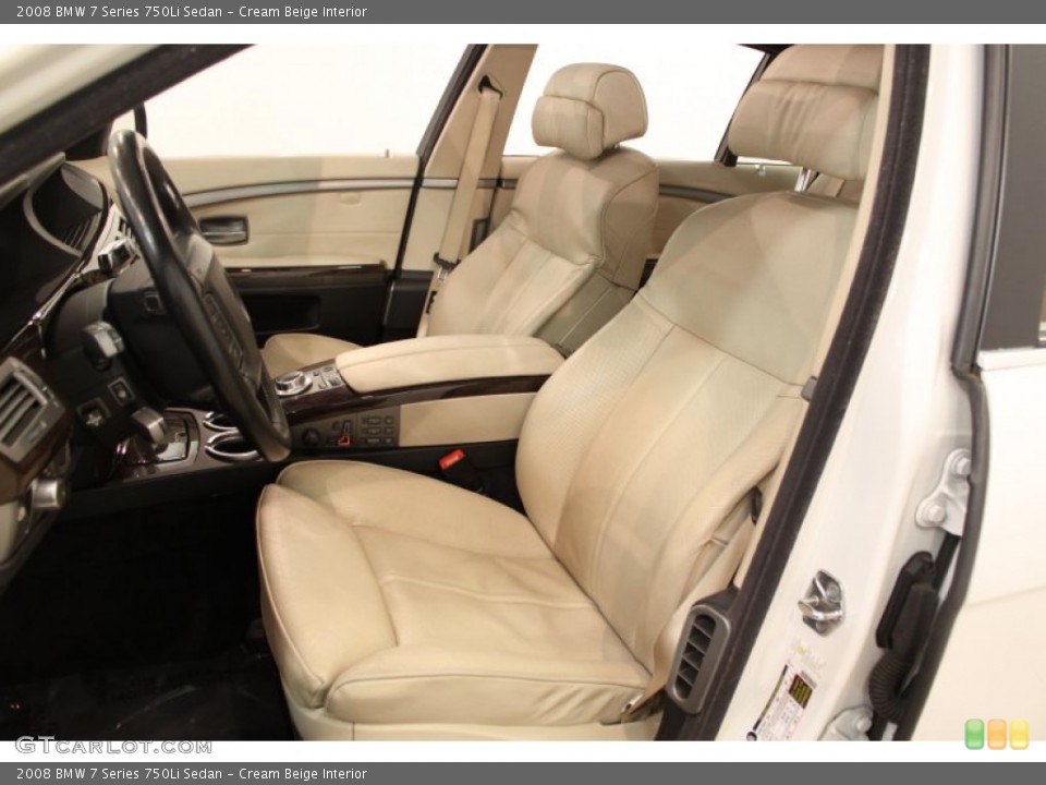 Cream Beige Interior Photo for the 2008 BMW 7 Series 750Li Sedan #50758902