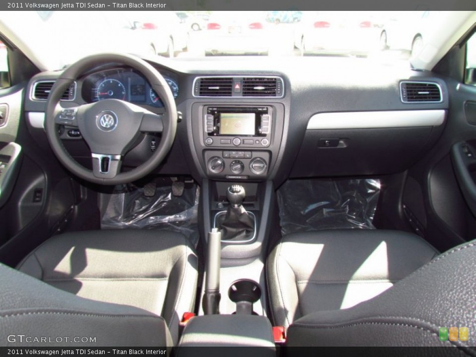 Titan Black Interior Dashboard for the 2011 Volkswagen Jetta TDI Sedan #50758923