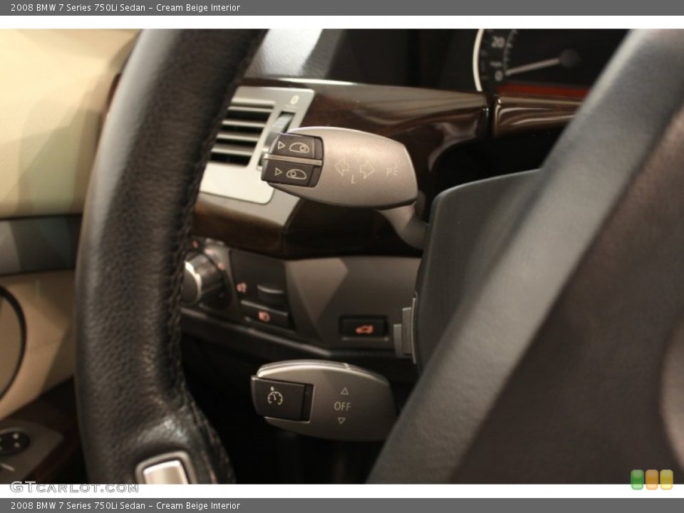 Cream Beige Interior Controls for the 2008 BMW 7 Series 750Li Sedan #50758944