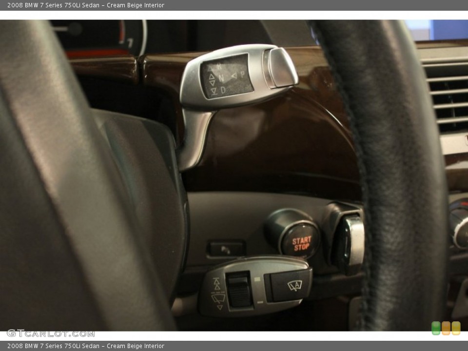 Cream Beige Interior Controls for the 2008 BMW 7 Series 750Li Sedan #50758968
