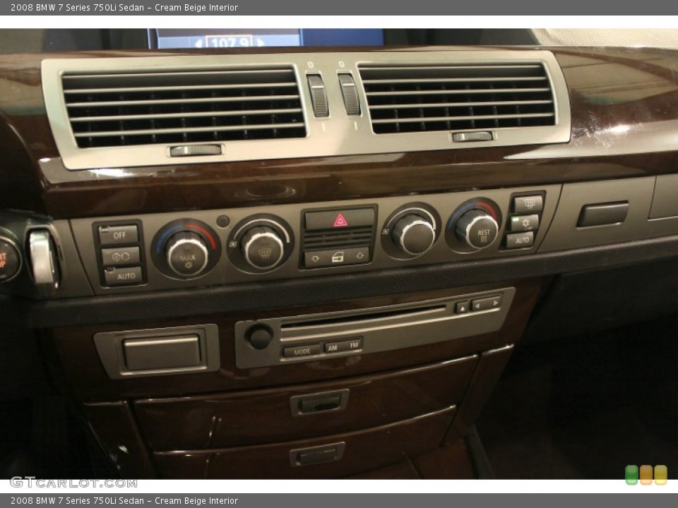 Cream Beige Interior Controls for the 2008 BMW 7 Series 750Li Sedan #50759124