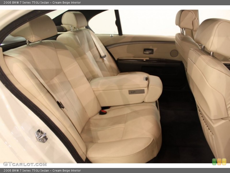 Cream Beige Interior Photo for the 2008 BMW 7 Series 750Li Sedan #50759163