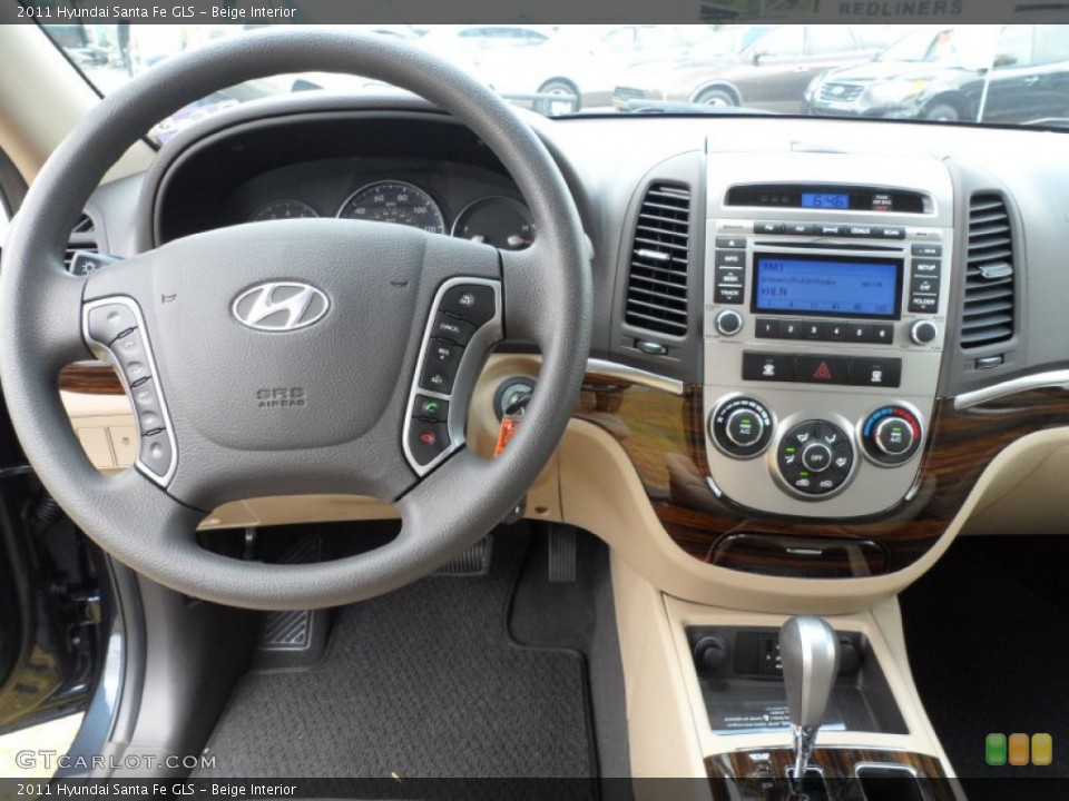 Beige Interior Dashboard for the 2011 Hyundai Santa Fe GLS #50761506