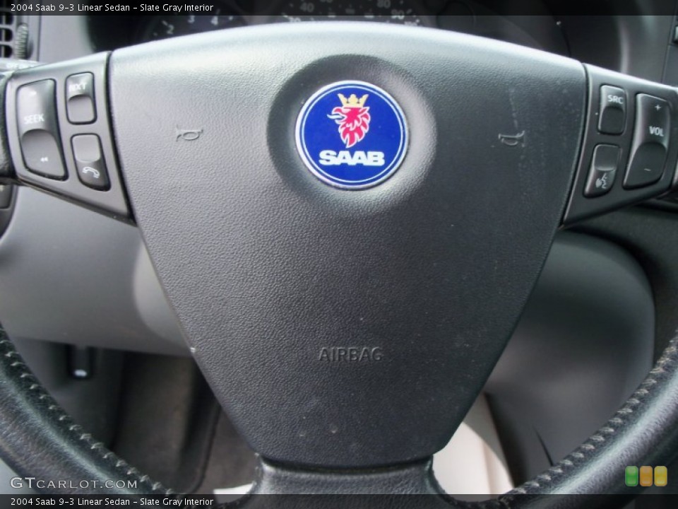 Slate Gray Interior Steering Wheel for the 2004 Saab 9-3 Linear Sedan #50761626