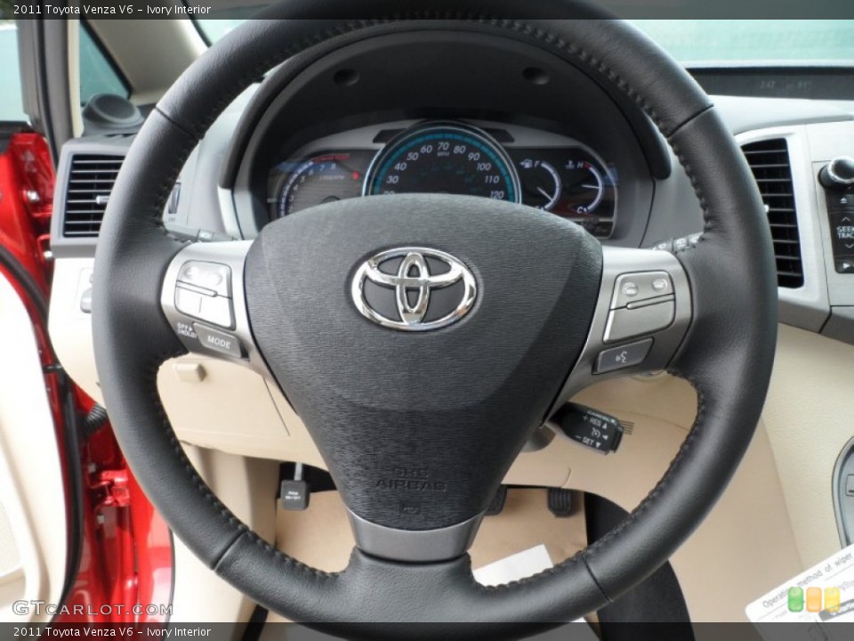 Ivory Interior Steering Wheel for the 2011 Toyota Venza V6 #50763375