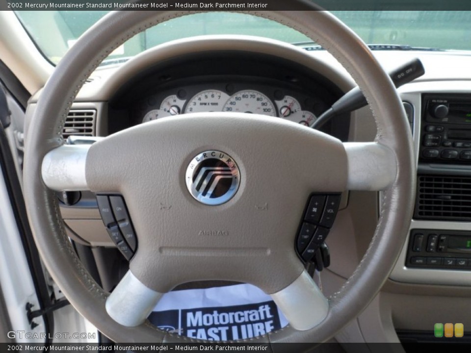 Medium Dark Parchment Interior Steering Wheel for the 2002 Mercury Mountaineer  #50766189