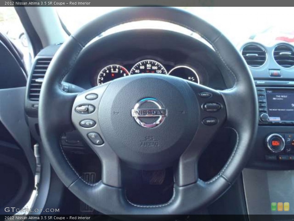 Red Interior Steering Wheel for the 2012 Nissan Altima 3.5 SR Coupe #50769540