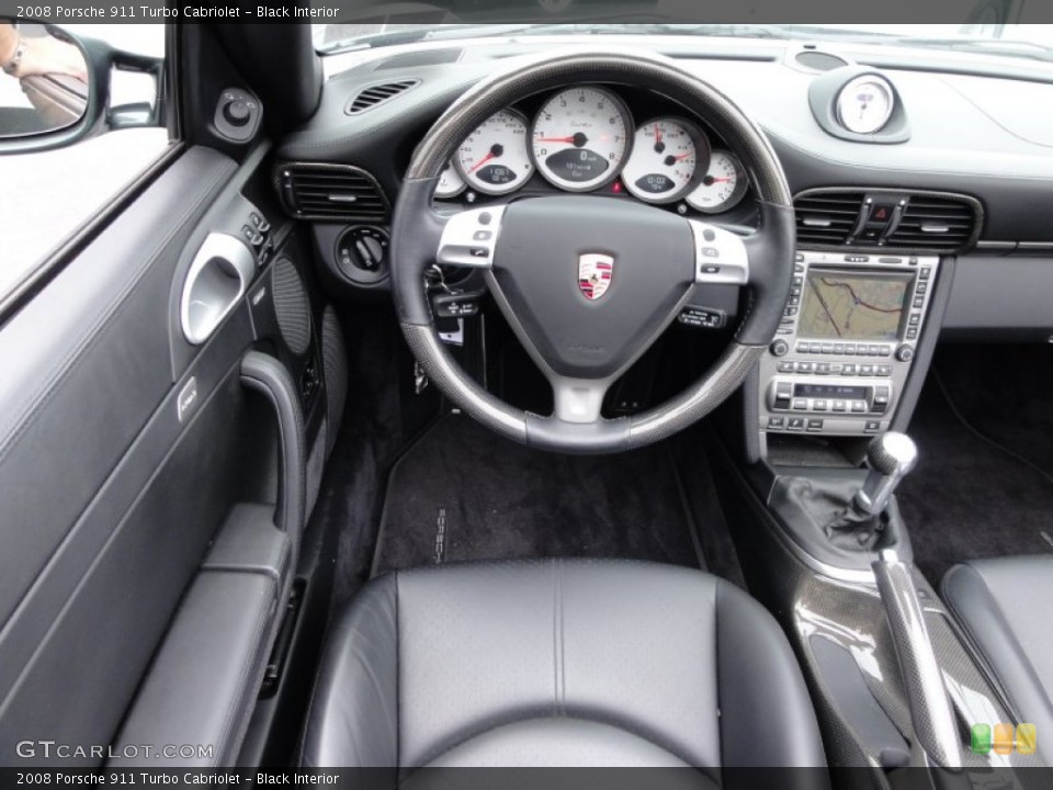 Black Interior Dashboard for the 2008 Porsche 911 Turbo Cabriolet #50785287