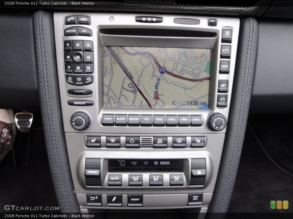 Black Interior Navigation for the 2008 Porsche 911 Turbo Cabriolet #50785320