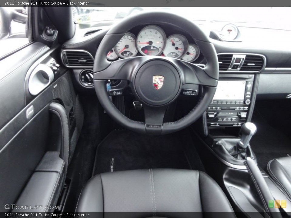 Black Interior Steering Wheel for the 2011 Porsche 911 Turbo Coupe #50787108