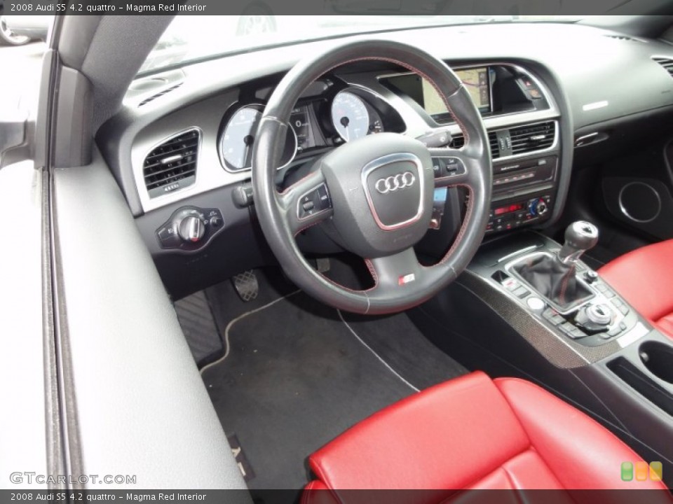 Magma Red Interior Steering Wheel for the 2008 Audi S5 4.2 quattro #50787384