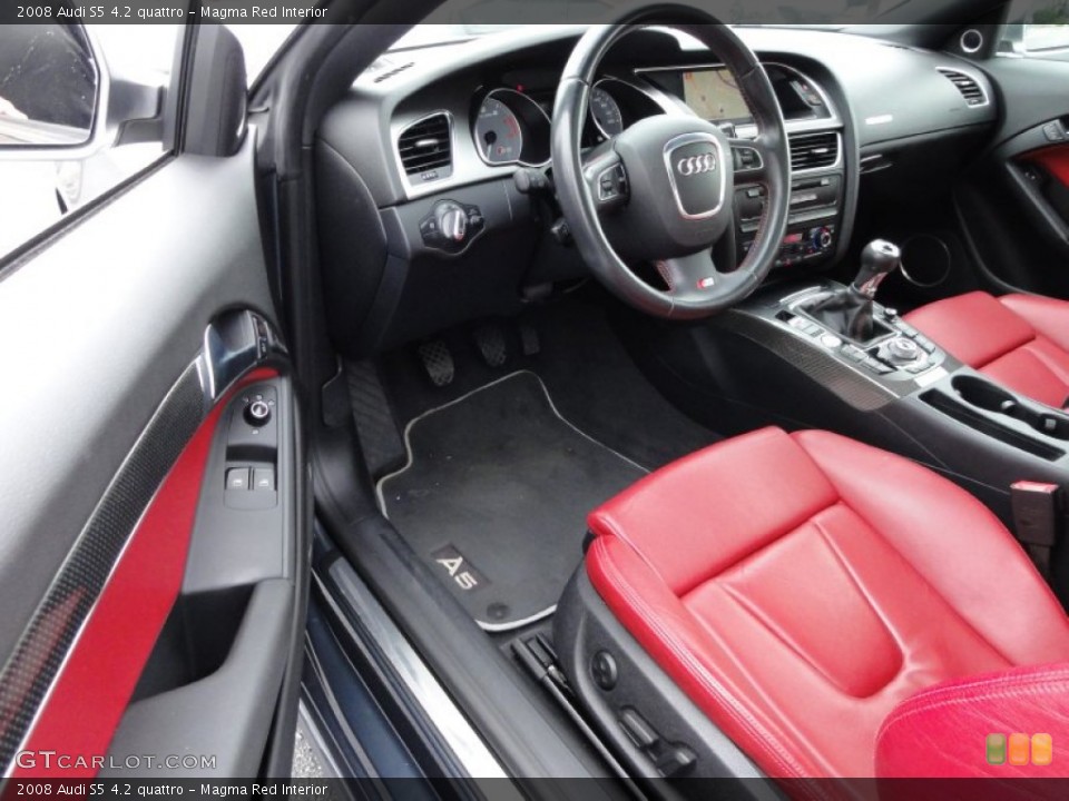 Magma Red Interior Photo for the 2008 Audi S5 4.2 quattro #50787399
