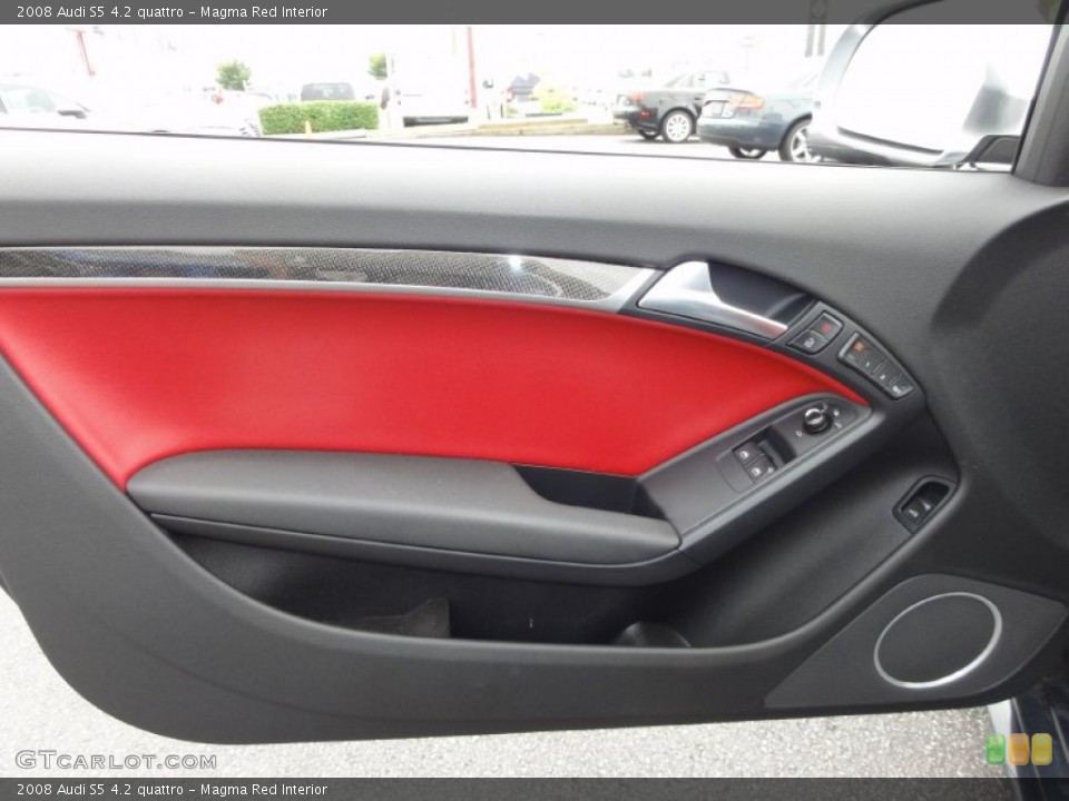 Magma Red Interior Door Panel for the 2008 Audi S5 4.2 quattro #50787414