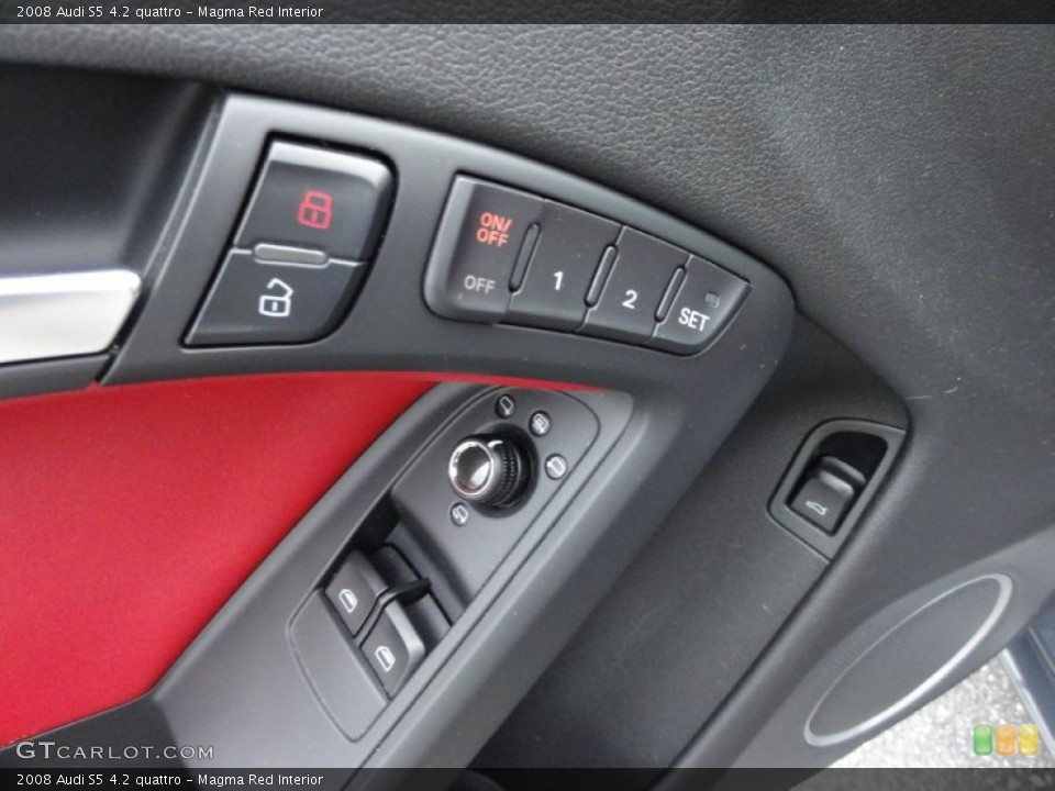 Magma Red Interior Controls for the 2008 Audi S5 4.2 quattro #50787438