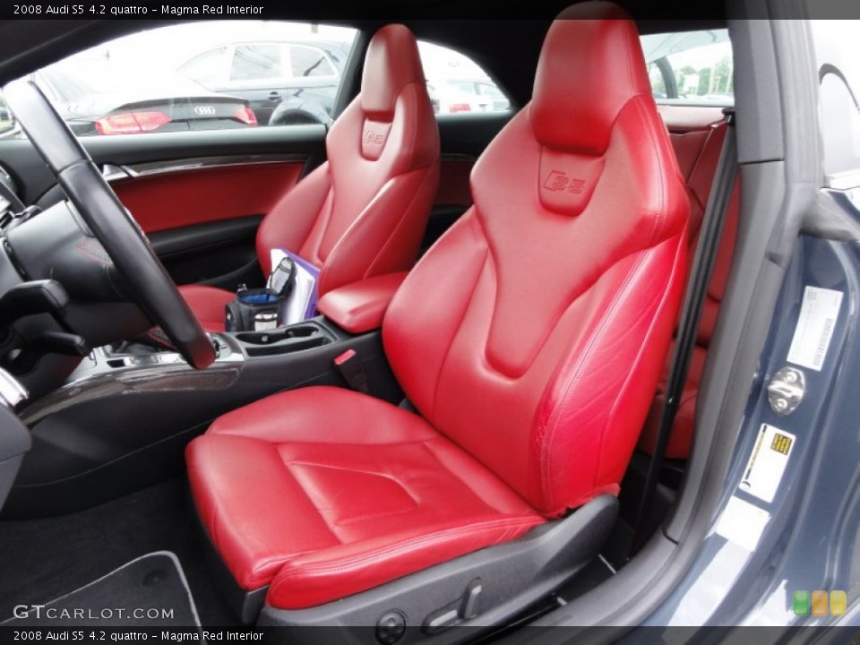 Magma Red Interior Photo for the 2008 Audi S5 4.2 quattro #50787465